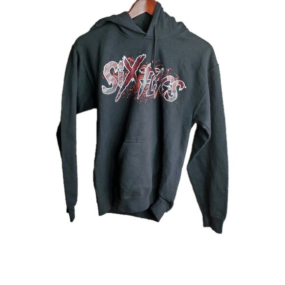 Six Flags Tops - Six Flags Hoodie Black Fright Fest Freaky Clown Graphic Pullover Size Small